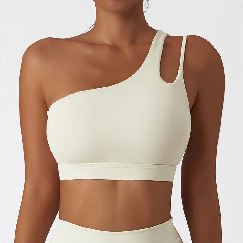 Carie. Single Strap Yoga Bra