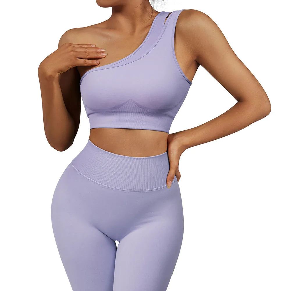 Seamless One Shoulder Set