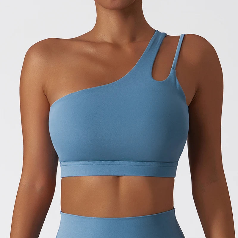 Carie. Single Strap Yoga Bra