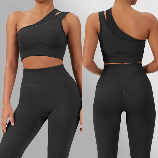 Seamless One Shoulder Set